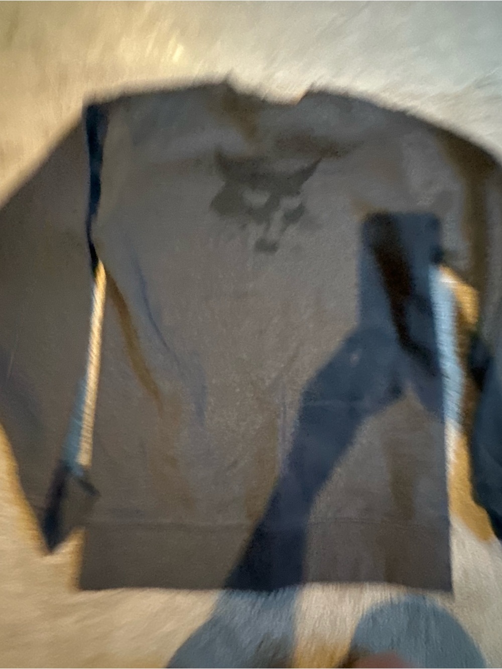 District Black Men's Crewneck Sweater with Subtle Chest Emblem